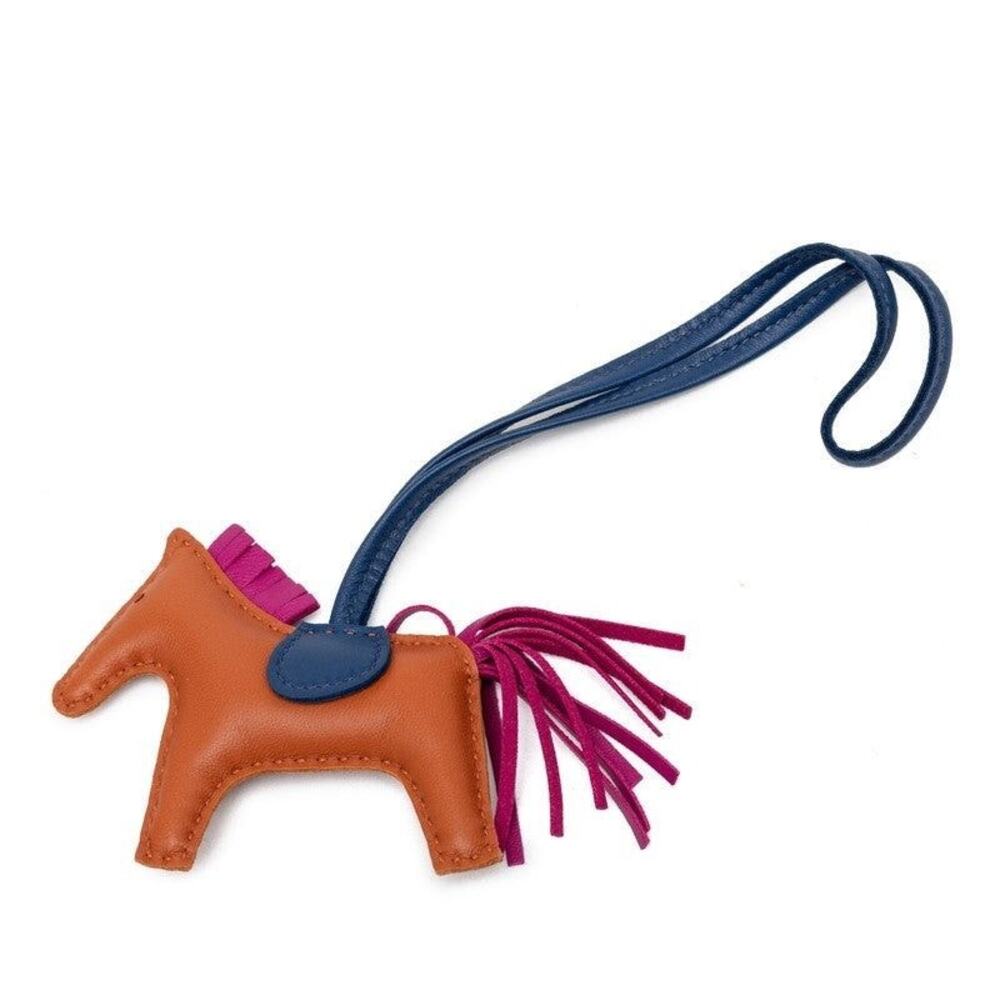 Hermes Rodeo PM Bag Charm Brown Navy Purple Agneau Milo Multi